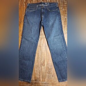 Carhartt Men's Relaxed Fit 36x32‎ Jeans(Tag 34x32)Straight Leg Medium Denim Logo